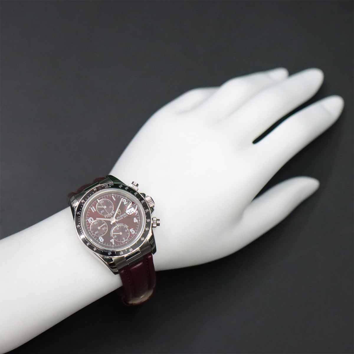 Tudor Chronotime Prince Date Tiger 79260P Automatic Wine Red Dial