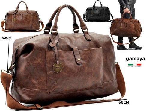 BORSONE UOMO VIAGGIO LAVORO TRACOLLA PELLE BORSA VINTAGE VOLI PALESTRA  DOTTORE | eBay