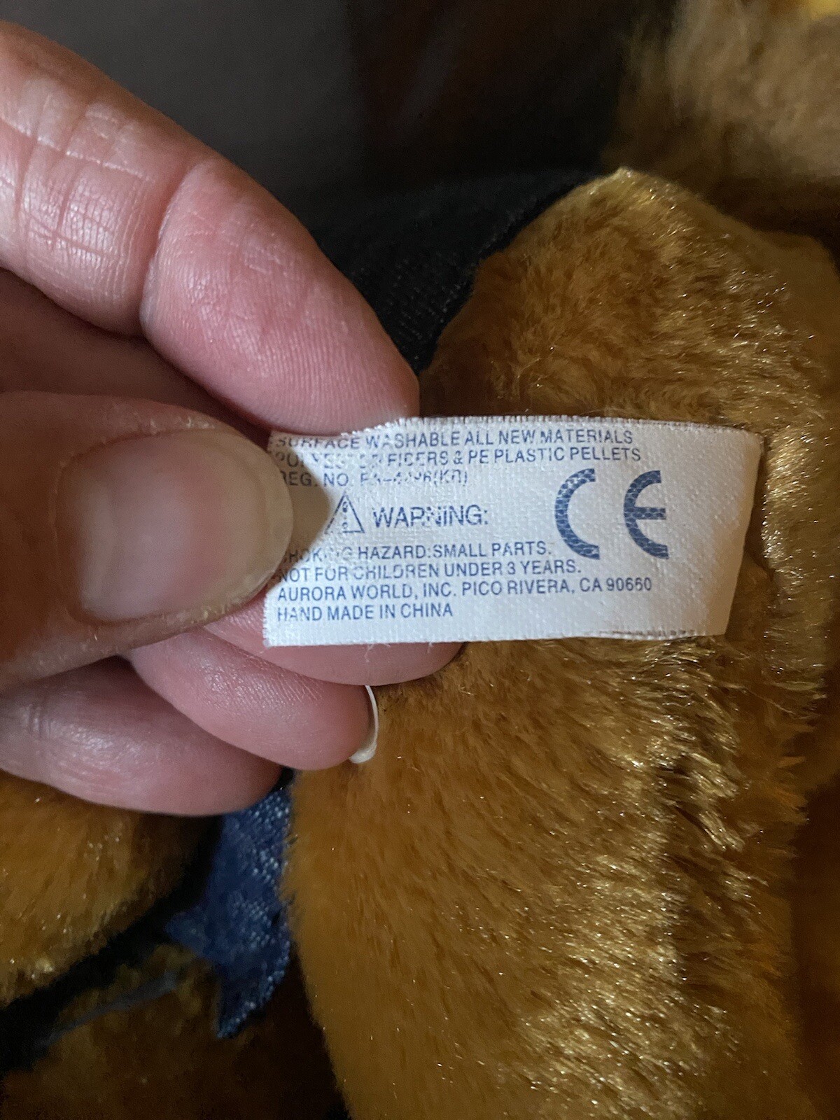 Cappello da cowboy rosso Aurora Cavallo Pony Peluche Imbottito Animale Bandana Blu Denim