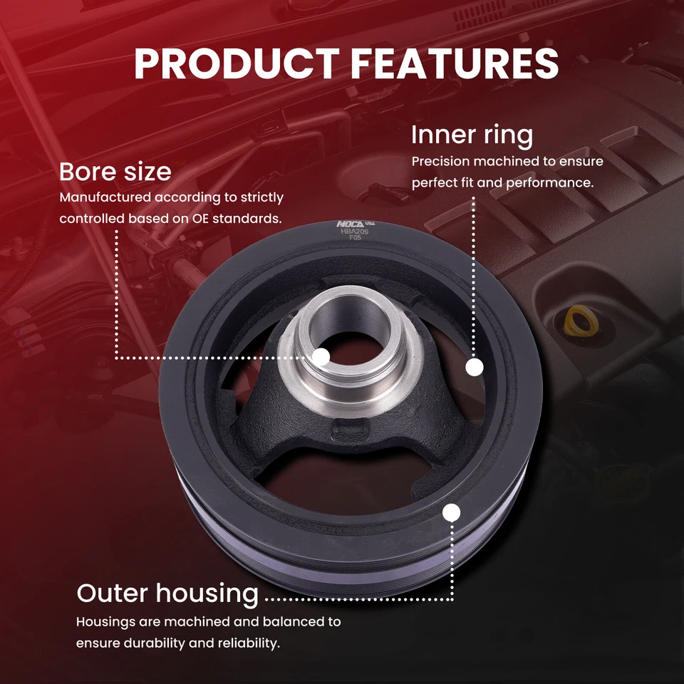 Kit de componentes de cinto balanceador harmônico para 07-08 Escalade ESV/EXT GMC Sierra Yukon - Imagem 4 de 4