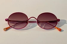 Shanghai Tang Fuschia Wire Rimmed Sunglasses Gradient Lenses - Cool!