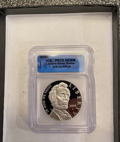 2009-P Abraham Lincoln Commemorative Proof Silver Dollar W/Cherry Wood Box & COA - Picture 6 of 7