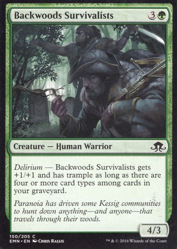 BACKWOODS SURVIVALISTS 150/205 ELDRITCH MOON MTG MAGIC LP