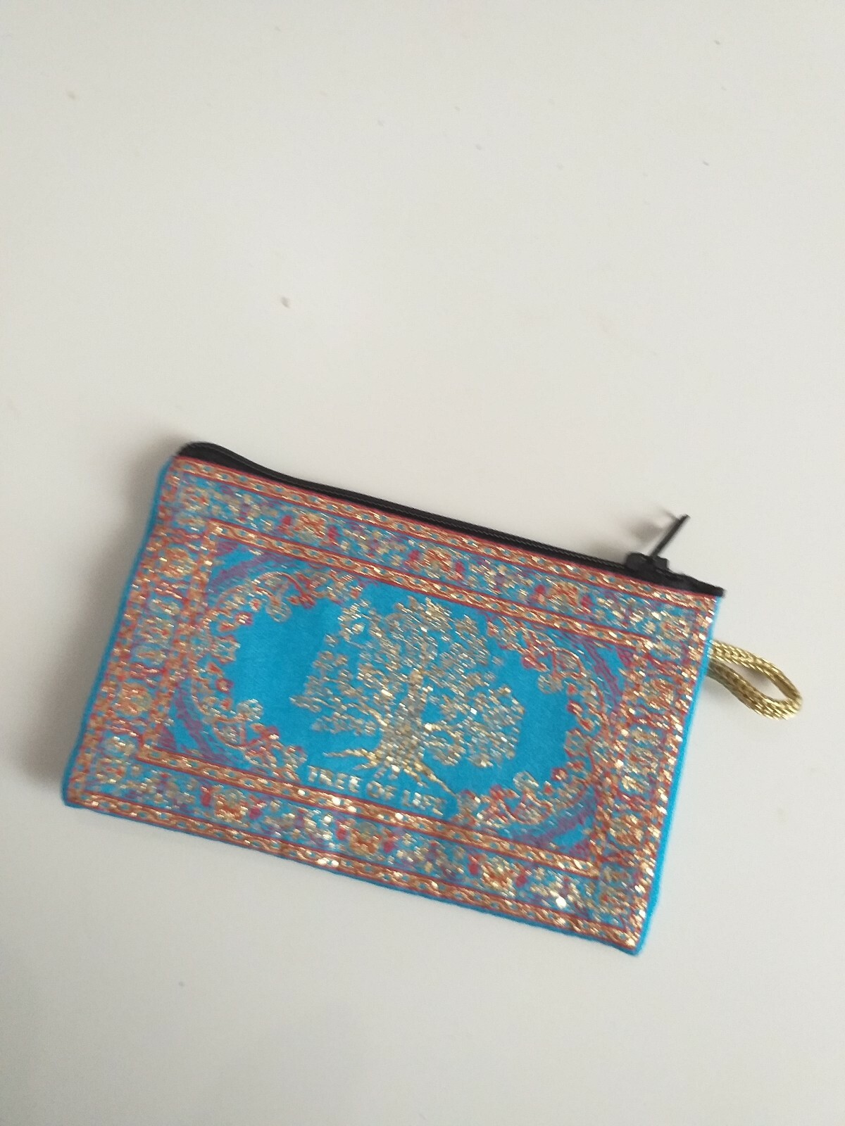 india arbol de la /monedero 10 cm por 7 cm celeste |