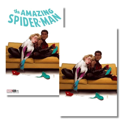 AMAZING SPIDER-MAN #41 EXCLUSIVE VIRGIN/TRADE - GWEN & MILES HOMAGE - MERCADO