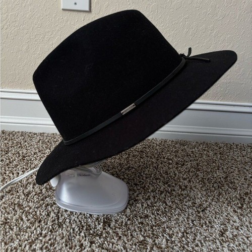 Brixton | Women's 100% Wool Wesley Fedora Hat Size Large 7.5 Black NWT - 第 1/9 張圖片