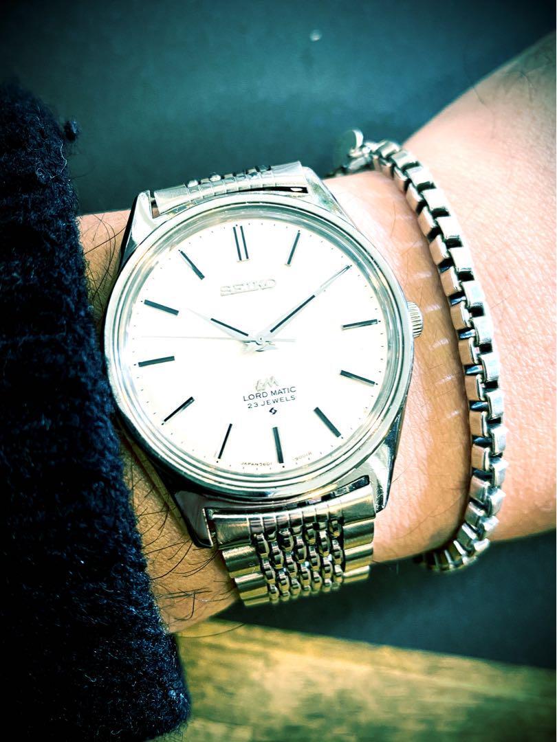 SEIKO LORDMATIC　5601-9000ノンデイト Seiko Lord Matic 5601-9000 Vintage Overhaul Silver Round
