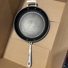 All-Clad HA1 Hard Anodized Nonstick 12 inch Fry Pan With Helper Handle
