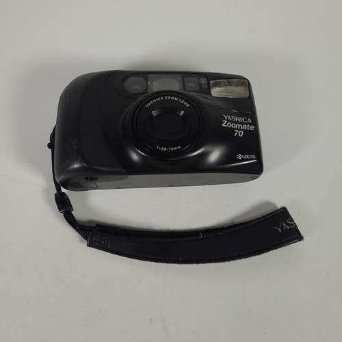Yashica Zoomate 70 35 mm Filmkamera schwarz getestet funktionsfähig