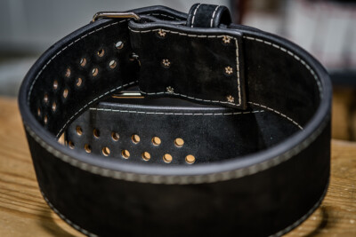Pioneer Cut Suede 1 prong 10mm x 4 inch Powerlifting Belt - Double