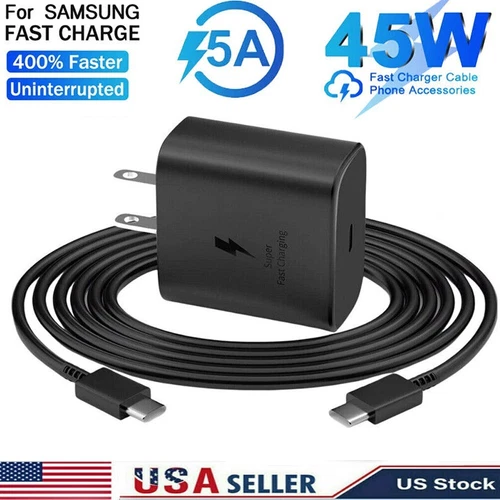 45W Type USB-C Super Fast Wall Charger+ 6ft Cable for Samsung Galaxy S21 S22 S23 image 2
