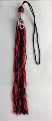NEW Red & Black Class of 2018 Silver Charm Graduation Tassel 9'' Jostens 18