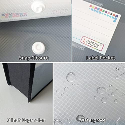 YoeeJob Plastic File Folders Legal Size Expandable Document Folder with Snap - Picture 5 of 7