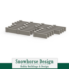 Brick Wall Sections S/HO/N Scales 