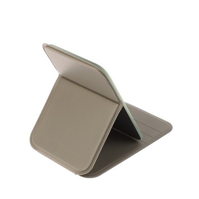 Mini PU Desktop Makeup Mirror Portable Beauty Adjustable Makeup Stand Mirror
