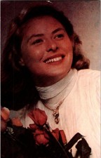Vintage Ingrid Bergman Portrait Postcard by Coral Lee, Standard Size