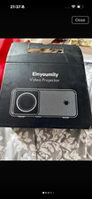 Einyoumily W13 1080p LCD Short Throw Portable Projector Speaker HDMI USB Black