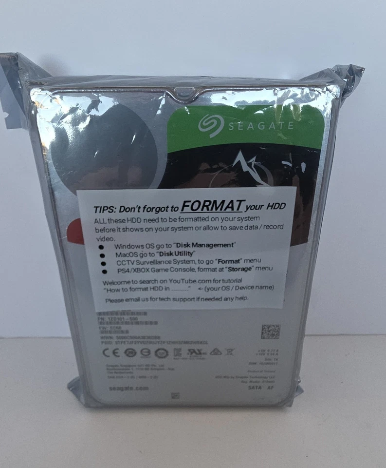 Seagate IronWolf ST10000VN0004  7200RPM 3.5" 10TB SATA NAS HDD 1ZD101-500 - Image 2 of 4