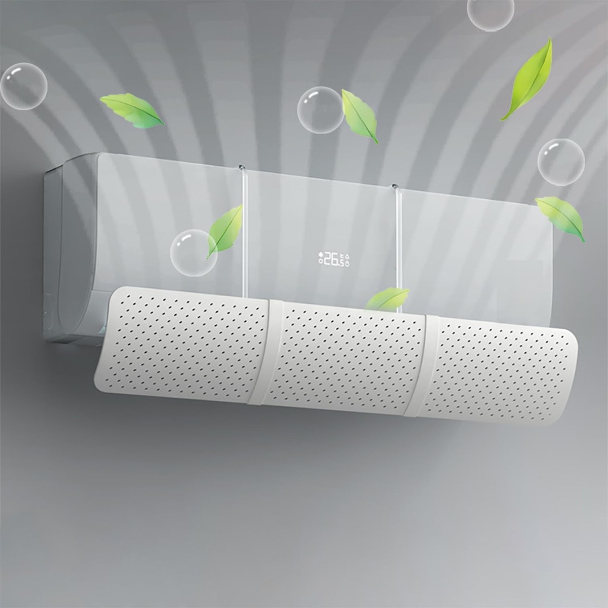 Deflettore Universale Per Aria Condizionata | Regolabile 60-93 Cm | Per Evitare Soffio Diretto Su Anziani E Bambini - Foto 9