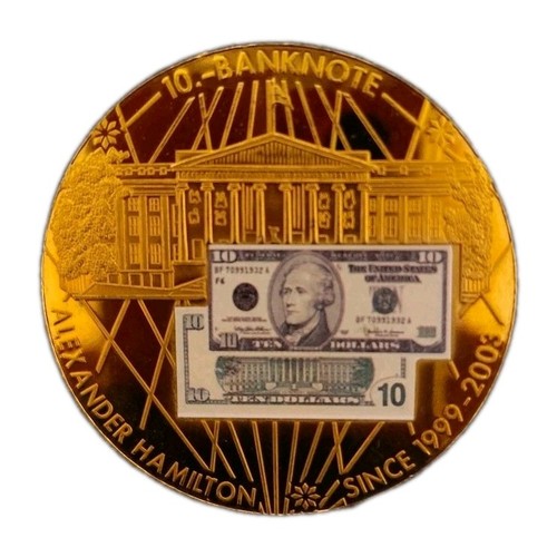 American Mint Alexander Hamilton $10 Banknote Coin (No COA)