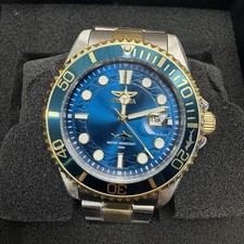 Invicta Pro Diver 30021 Blue Dial Stainless Steel Strap Two Tone 43mm Mens Watch