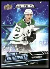 2022-23 Upper Deck Credentials #HA-14 Wyatt Johnston Highly Anticipated