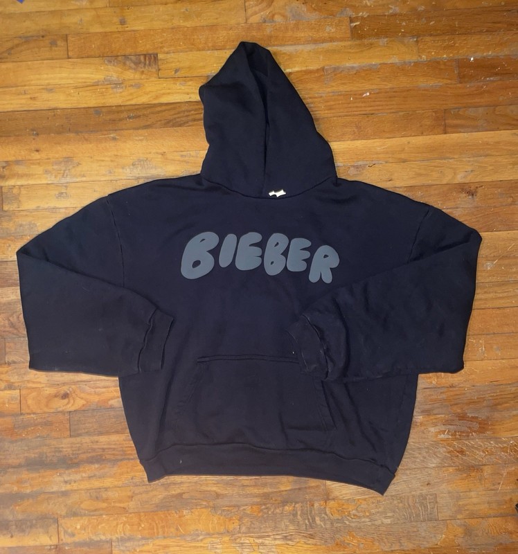 JUSTIN BEIBER RARE Live Skylrk Black Hoodie Puff Print Troubadour Private show