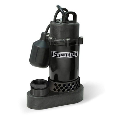 Everbilt 1/4 HP Aluminum Submersible Sump Pump with Tether Switch