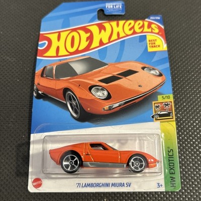 '71 Lamborghini Miura SV #202 * Orange * 2022 Hot Wheels * AN126