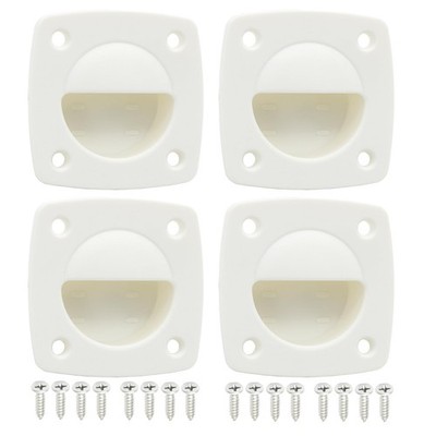 LEQMG Marine Nylon Flush Pull Hatch Handle,White Boat Recessed Square White