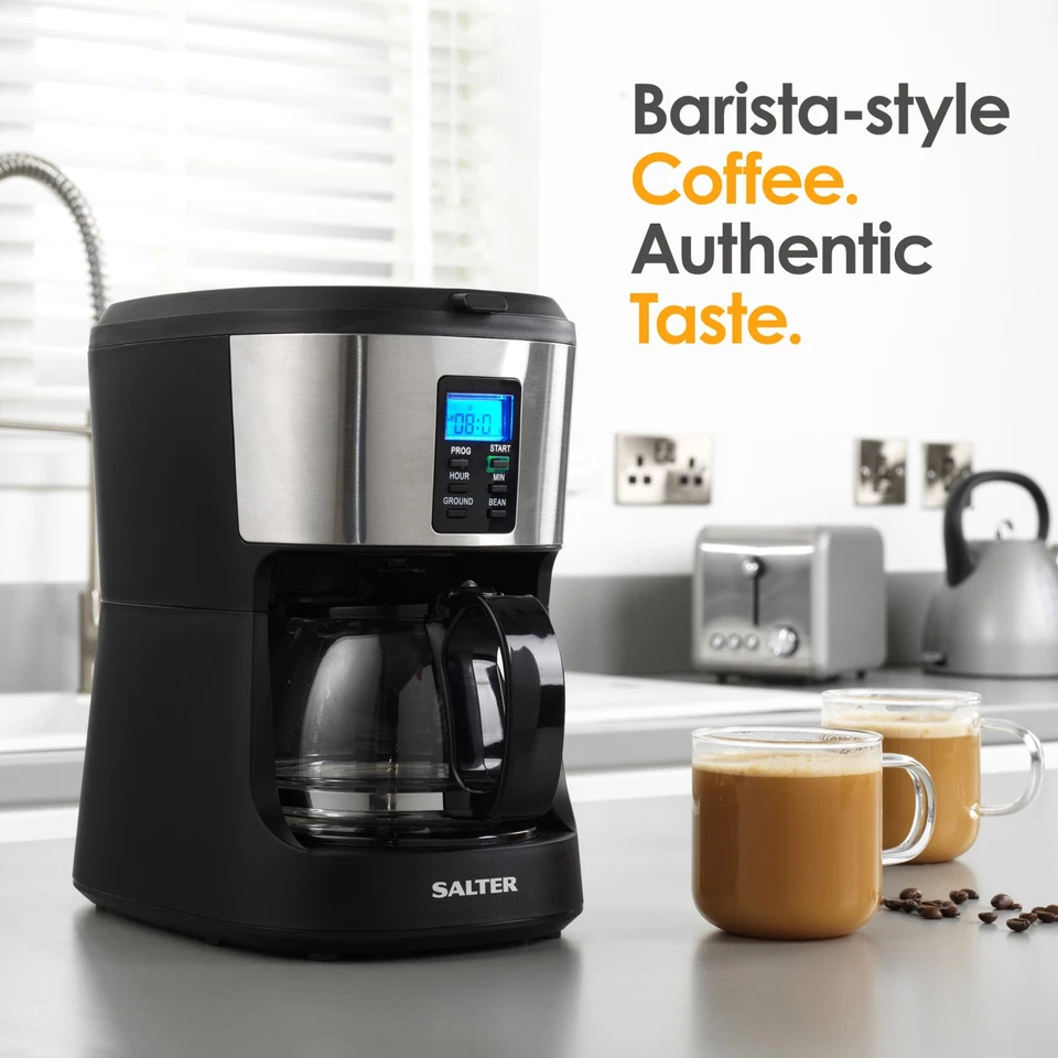 Salter Coffee Maker Machine Caffé Bean to Jug Grind & Brew With 750ml Carafe - Image 4 of 4