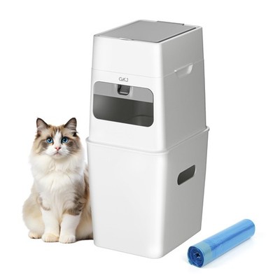 Cat Litter Box Waste Disposal System for Odor Control Cat Litter Trash Can | ...