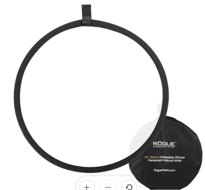 Rogue 2-in-1 Collapsible Diffuser - Translucent/ Natural White 32” NEW - Image 2 of 4