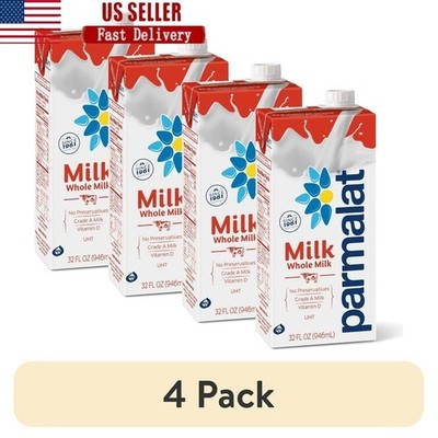 Shelf Stable UHT Whole Milk Grade A 1 Quart No Refrigeration Required Liquid New