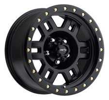 15 Vision 398 Manx Matte Black 15x8 Wheel 6x5.5 6x139.7 -19mm Rim