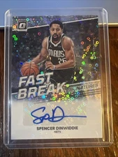 Spencer Dinwiddie 2022 Panini Donruss Optic Fast Break Signatures Auto #FBS-SDW