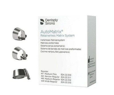 Dentsply Sirona 663001 AutoMatrix Narrow Regular Retainerless Matrix Bands 72/Pk