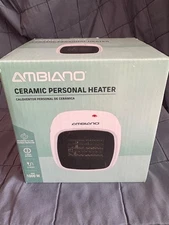 AMBIANO ALDI CERAMIC PERSONAL HEATER 1000 WATTS  WHITE - NEW IN BOX