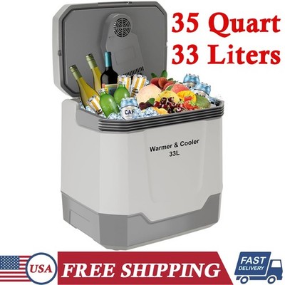 cigarette lighter cooler warmer 35 Quart/33 L Portable Electric Cooler Warmer 12V DC & 110V AC Car  Refrigerator