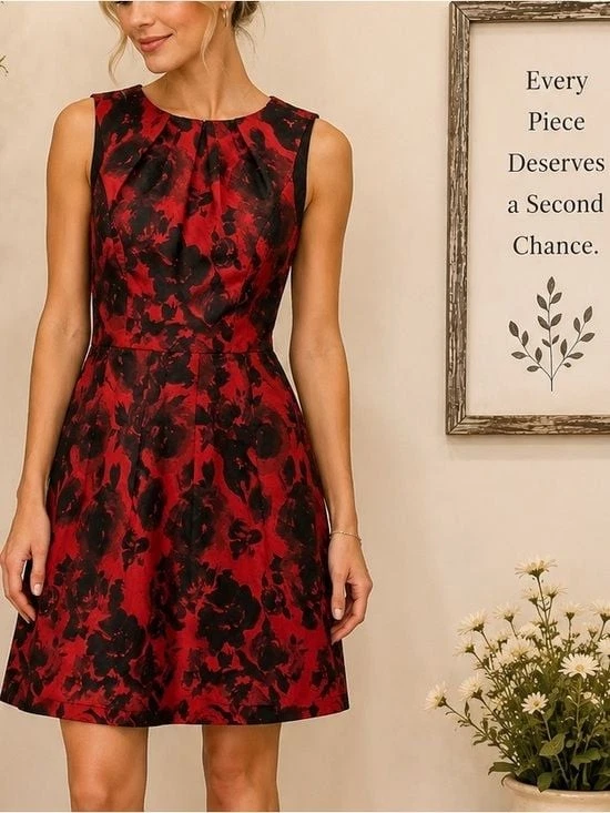 dress with dress Chic and Holland HF110343 plunging sweetheart collection:cocktail-party Midi Dress Fashion Nova Size:15.5/36