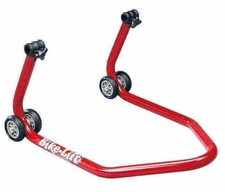 BEQUILLE ARRIERE ATELIER BIKE LIFT UNIVERSELLE ROUGE LIVREE SUPPORTS CAOUTCHOUC