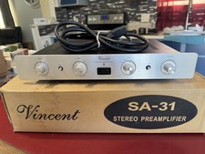 Vincent SA-31 Hybrid Tube Stereo Preamplifier Audiophile Preamp Tested Works!
