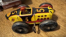 Vintage Working Marx Tin Wind-Up Racer 5 - Preowned