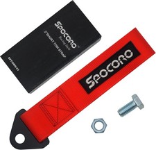 Heavy Duty Racing Tow Strap Red Nylon Tow Strap for Track, Off-Road-Red