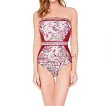 Gottex Shiraz Bandeau One Piece Swimsuit Size 8
