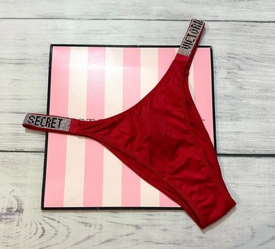 Victoria's Secret Shine Strap Brazilian Bling Panty Rhinestone All Sizes