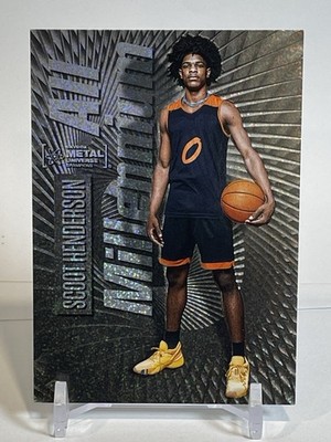 2023 Skybox Metal Universe  All-Millennium Scoot Henderson #123 Silver Dots /299