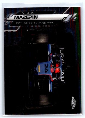 2020 Topps Chrome Formula 1 Nikita Mazepin Car Card Hitech Grand Prix F2 79 bx8D