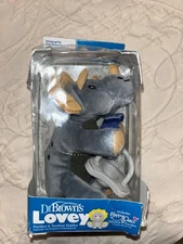 DR. BROWN'S LOVEY w/ Silicone Pacifer & TEETHER HOLDER Dinosaur Plush BABY PACI