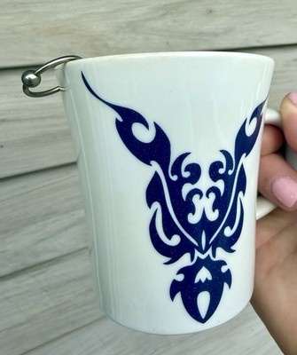 KAHLA PIERCED MUG MADE IN GERMANY 030.. BLUE